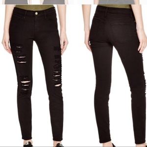 Frame Le color rip skinny jeans